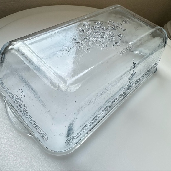 Vintage Fire-King Glass Philbe Sapphire 9"x5" Loaf Bread Cake Pan - Picture 2 of 13
